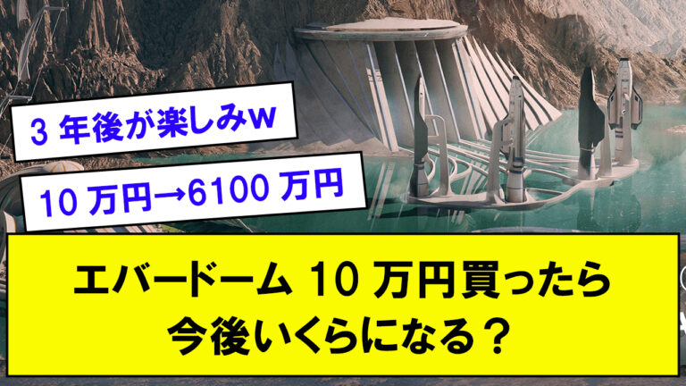 エバードーム、今10万円買ったら今後いくらになる？【青汁王子おススメ仮想通貨】